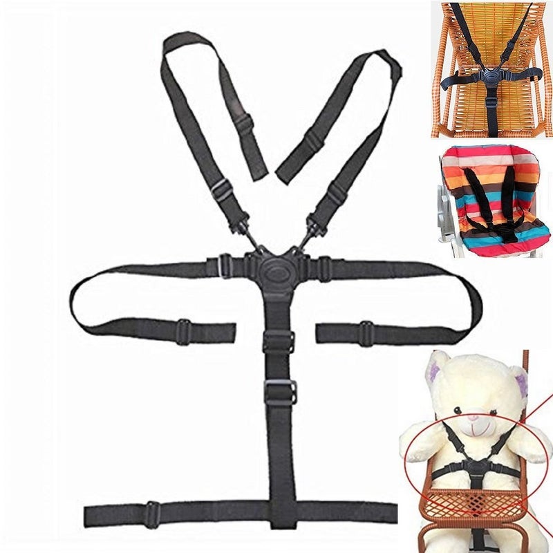 Twoworld High Chair Straps Harness, 5 Point Harness,Universal Baby Safe Belt Holder Replacement for Wooden High Chair - Image 1